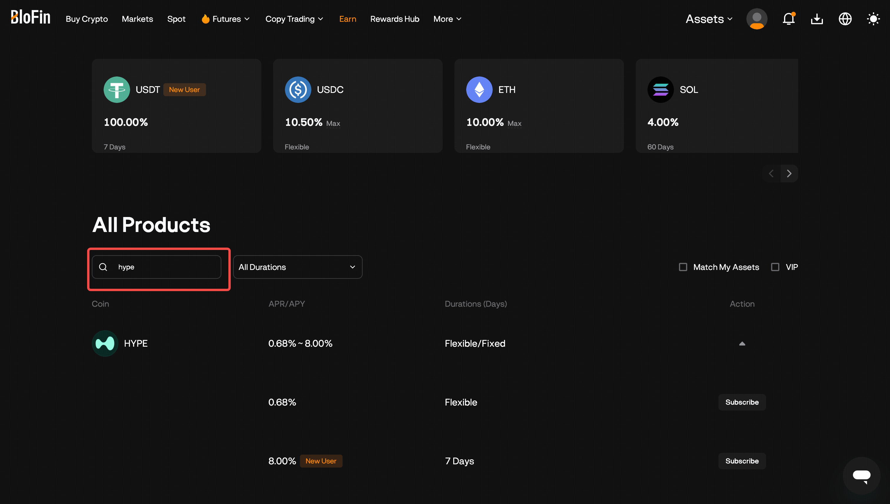 BloFin Earn: HYPE Savings Promotion-Earn Up to 8% – Help Center