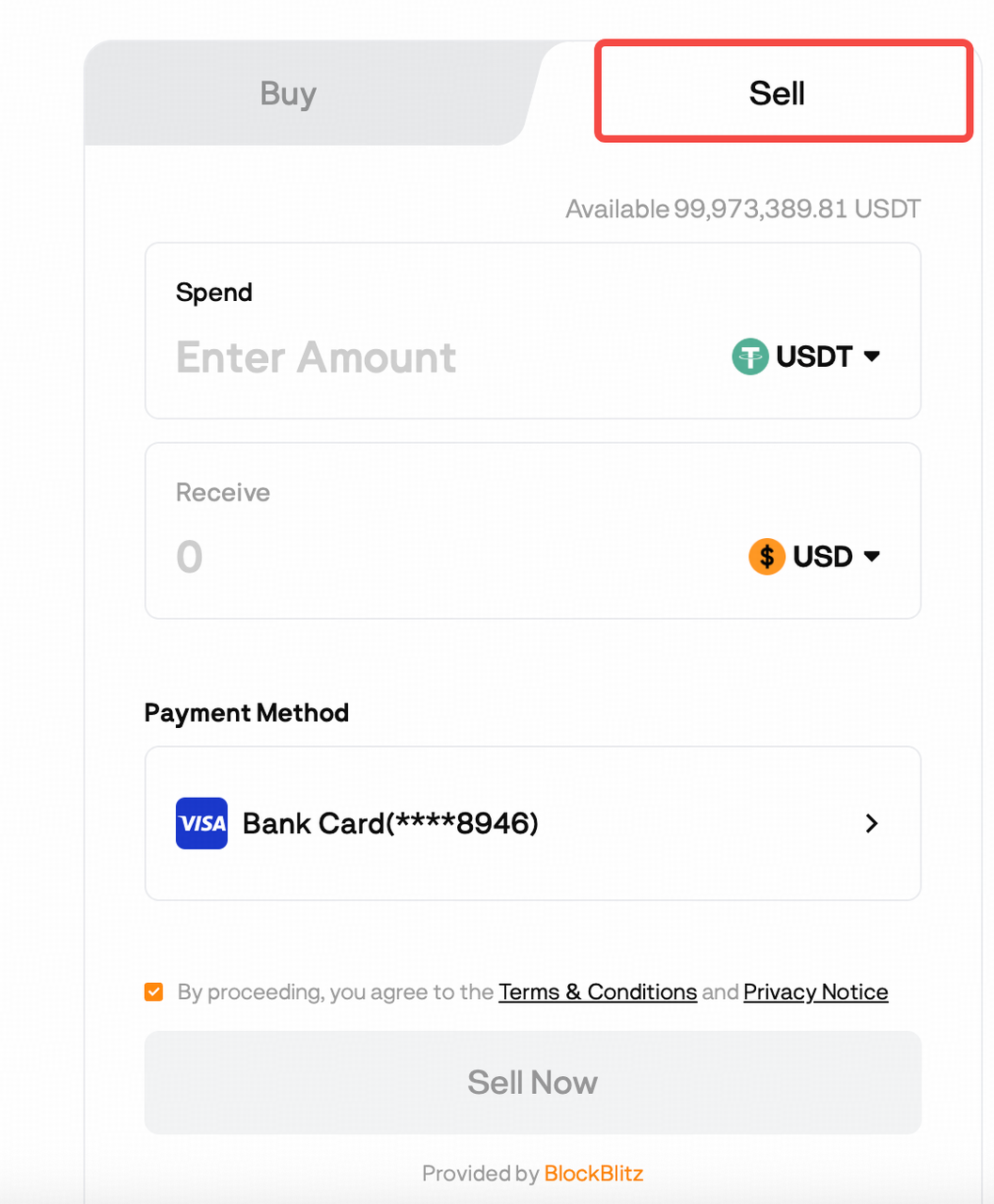 How to Sell Crypto Instantly With Your Visa Card on BloFin – Help Center